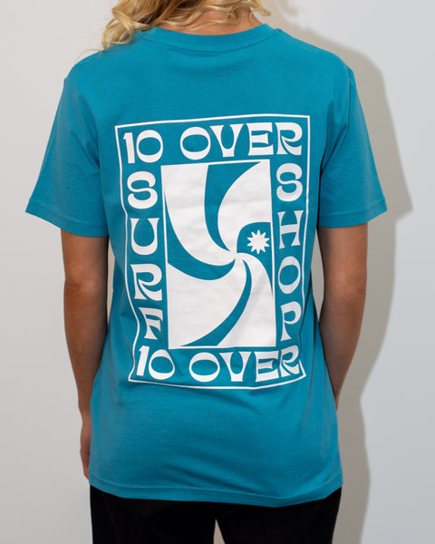 The Swirl - Unisex 10 Over Surf Premium T-Shirt - Atlantic Blue T-Shirt 10 Over Surf Shop   