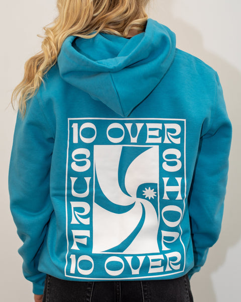 The Swirl Hoodie Unisex - 10 Over Surf - Atlantic Blue Hoodie 10 Over Surf Shop   