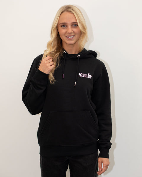 The Swirl Hoodie Unisex - 10 Over Surf - Black Hoodie 10 Over Surf Shop   