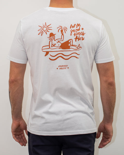 Good Times - Longboarder Magazine - Unisex T-Shirt White T-Shirt Longboarder Magazine Extra Extra Small  