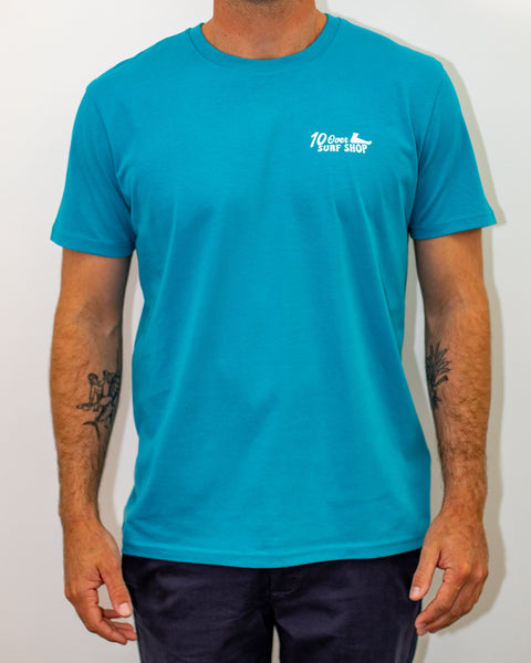 The Swirl - Unisex 10 Over Surf Premium T-Shirt - Atlantic Blue T-Shirt 10 Over Surf Shop   