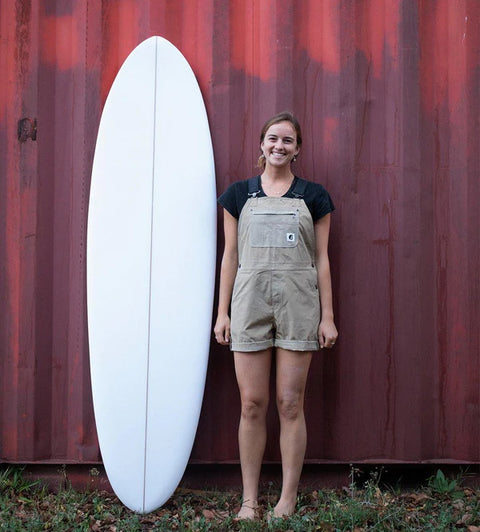 AQSS - Extra Shot by Rachael Tilly Midlength Surfboard - 7'2 Beige Surfboard AQSS   