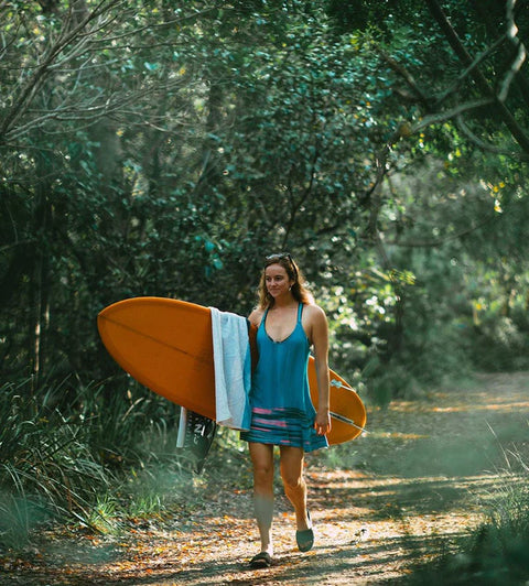 AQSS - Extra Shot by Rachael Tilly Midlength Surfboard - 7'2 Beige Surfboard AQSS   