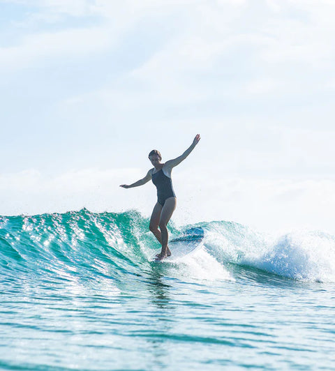 AQSS - Vintage Log Longboard - Blue Surfboard AQSS   