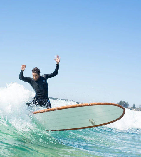 AQSS Bronze Whaler by Beau Young Longboard - Olive Surfboard AQSS   