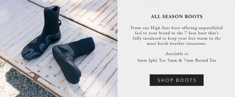 Vissla - North Seas Dipped Boot - 7MM Round Toe Wetsuit Boots Wetsuit Boots VISSLA   