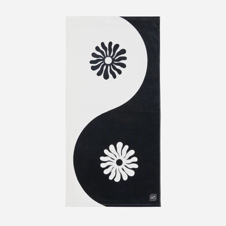 Botanical Balance Black Beach Towel - Slowtide Beach Towel Slowtide   