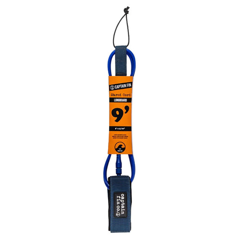 SHRED CORD 9' LONGBOARD SURF LEASH STANDARD Longboard Leash Captain Fin Co Navy 9' Leash 