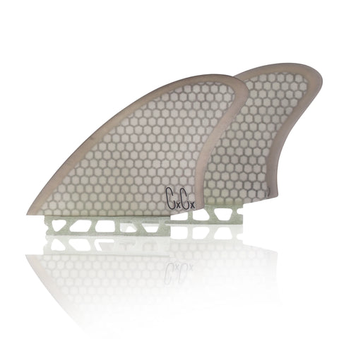 Christenson Twin Honeycomb Smoke Twin Fin - Futures - Surfboard Fin Surfboard Fins Captain Fin Co   