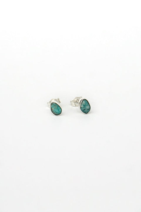 Blue Lagoon Studs Earrings Ocean Boheme Oval  