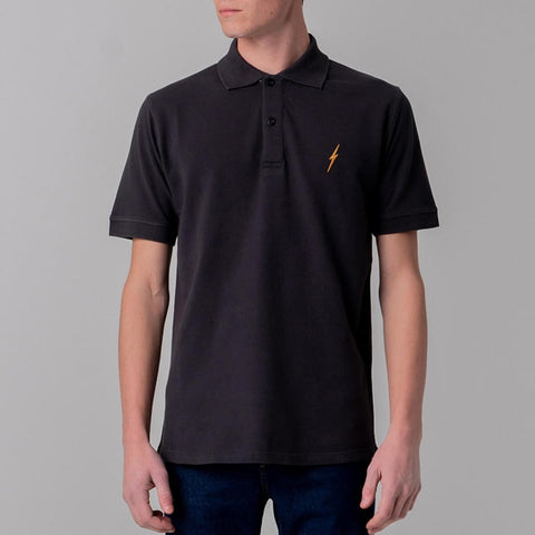 Embroidered Bolt Polo Shirt - Lightning Bolt Surf Co Shirts Lightning Bolt   