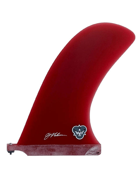 Flying Diamonds - CJ Nelson - Cali Pivot 10" Single Fin Longboard Fin Flying Diamonds 10" Red 