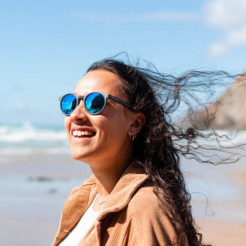 Waterhaul Sunglasses - Harlyn Slate - Blue Mirror Lens Sunglasses Waterhaul   