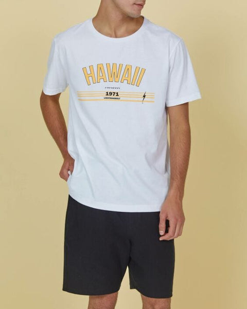 Homeland T-Shirt White - Lightning Bolt Surf Co T-Shirt Lightning Bolt   