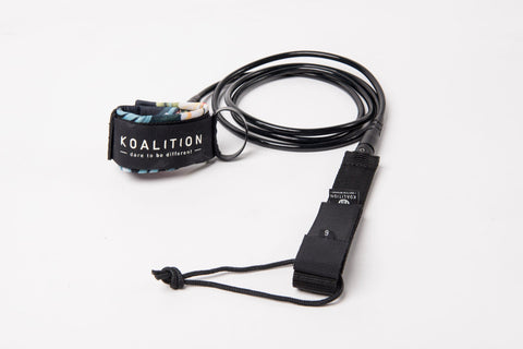 Koalition 9' Longboard Knee Leash (Multiple Colour Options) Longboard Leash Koalition Fins Black 9' Leash 