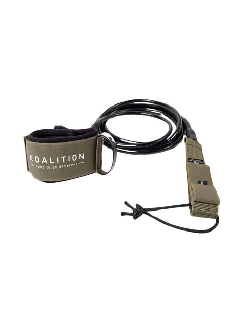 Koalition 9' Longboard Knee Leash (Multiple Colour Options) Longboard Leash Koalition Fins Army 9' Leash 