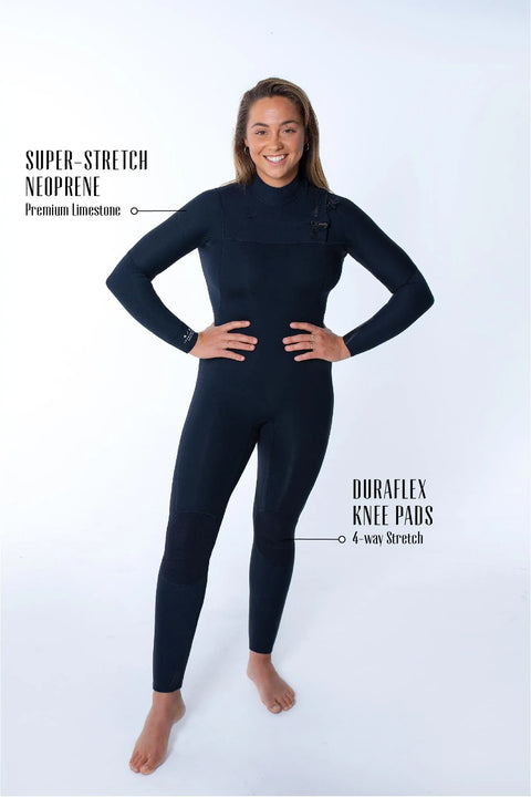 Coastlines - Insulator Series Womens 4/3mm Chest Zip Steamer Wetsuits Wetsuits Coastlines   