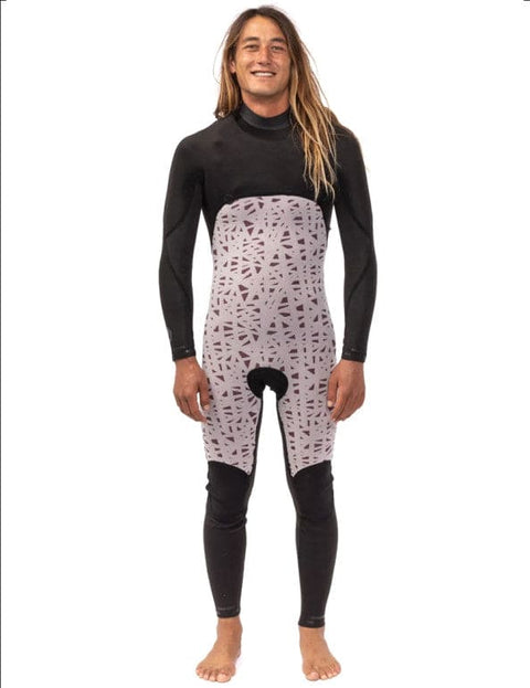 Mens Wetsuit / 5/4mm Thick / Model: Seven Seas II Full Chest Zip / Black Colour Wetsuits VISSLA   
