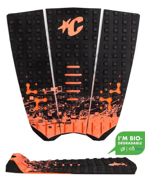 Mick Fanning - Loc Lite - Black Fade Fluro Red - Traction Pad - Creatures of Leisure Boardsock Creatures of Leisure   