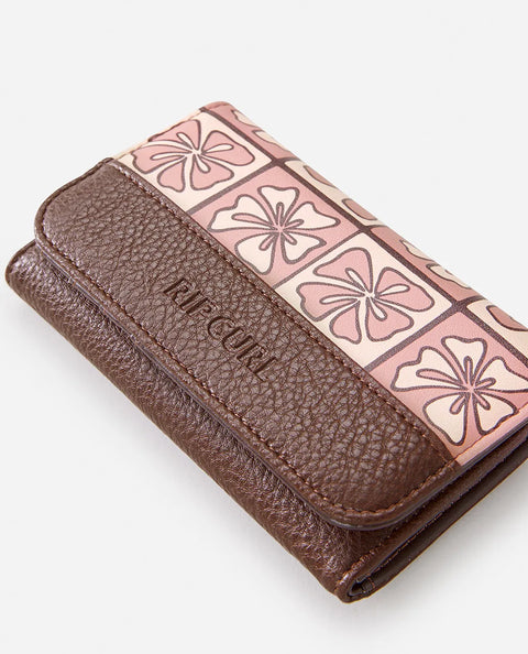 Mixed Floral Mid Wallet - Retro Brown 2116 Wallet Rip Curl   