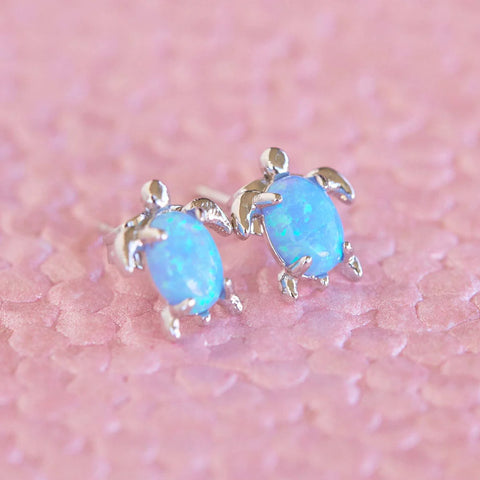 Pura Vida - Opal Sea Turtle Earring Earrings Pura Vida   
