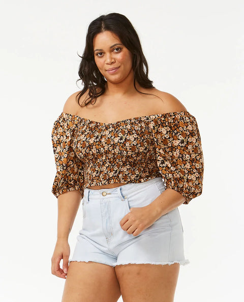 Rip Curl - Sea of Dreams Top - Brown Top Rip Curl XS  