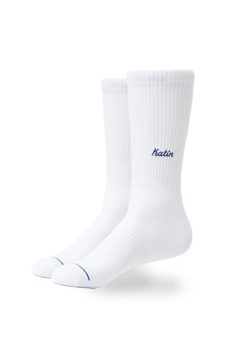Script Sock - One Size In White - Katin Sock Katin   