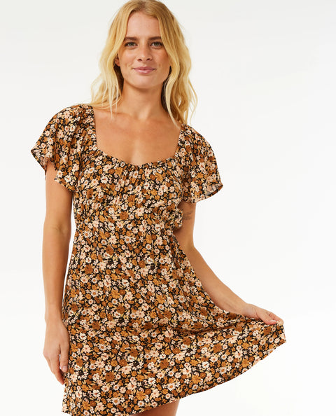 RIP CURL SEA OF DREAMS MINI DRESS - BROWN Dress Rip Curl   