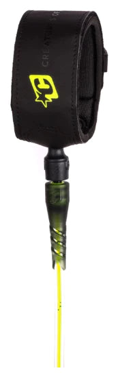 Superlite Comp 6' Surfboard Leash - Fluro Lime Speckle Cement - Creatures of Leisure Surfboard Leash Creatures of Leisure   