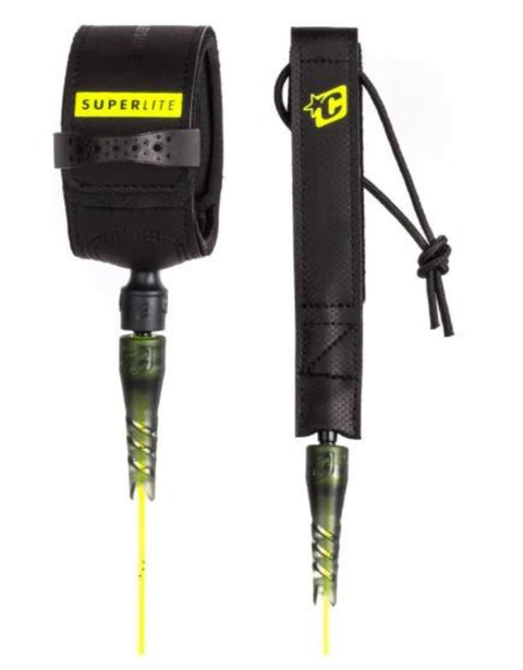Superlite Comp 6' Surfboard Leash - Fluro Lime Speckle Cement - Creatures of Leisure Surfboard Leash Creatures of Leisure   