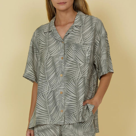 Oversized Tropical Earth Shirt Womens - Lightning Bolt Surf Co Shirts Lightning Bolt   