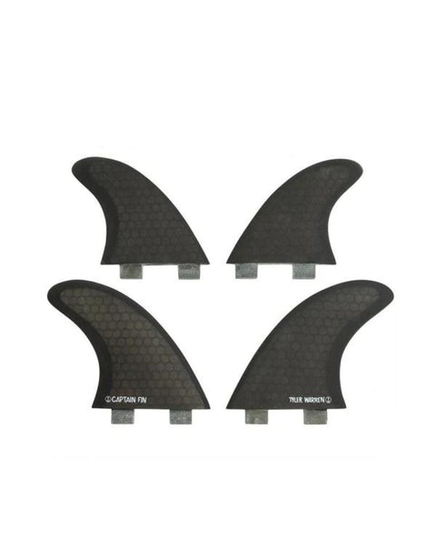 Tyler Warren Quad Black - FCS - Surfboard Quad Fin Surfboard Fins Captain Fin Co   