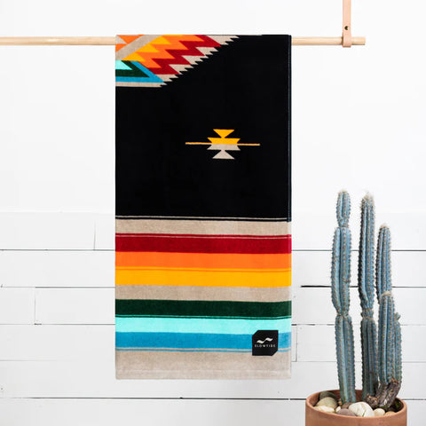 Valen Black Beach Towel - Slowtide Beach Towel Slowtide   