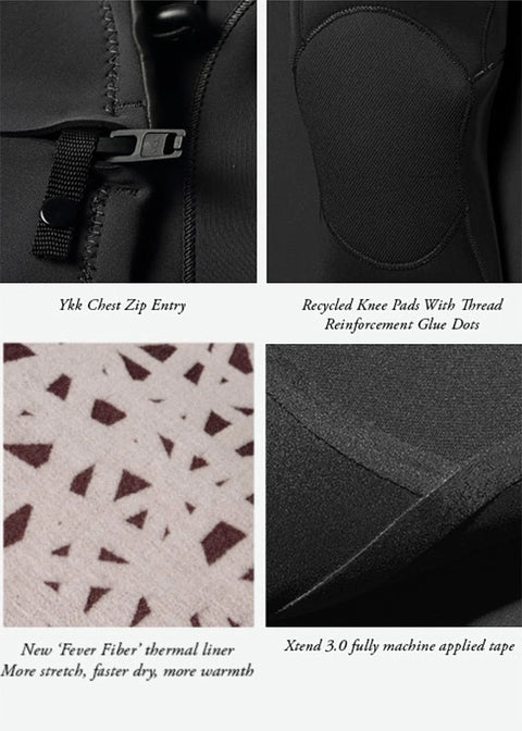 Vissla Mens Wetsuit / 4/3mm Thick / Model: 7 Seas Chest Zip / Dark Slate Colour Wetsuits VISSLA   