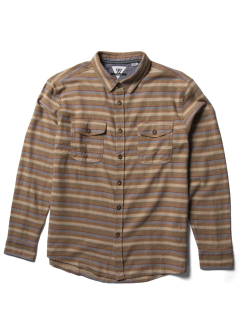 Vissla Central Coast Eco LS Flannel - Kangaroo - Vissla Shirts VISSLA Small  