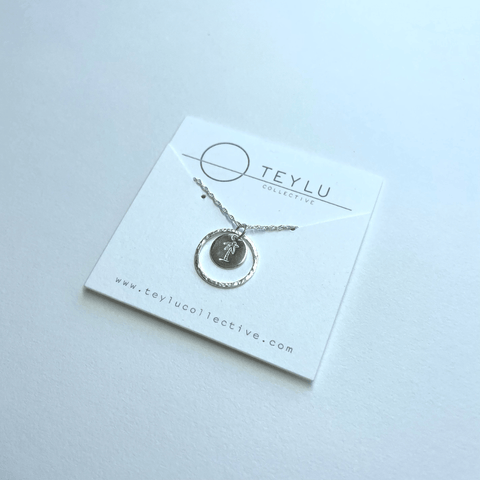 Palm Tree Hoop Necklace Necklace Teylu   
