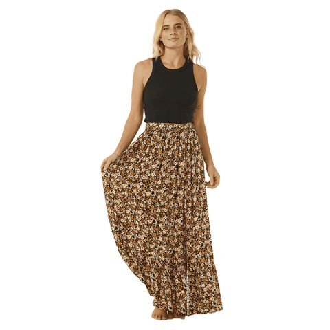 RIP CURL SEA OF DREAMS MAXI SKIRT - BROWN Dress Rip Curl XS  