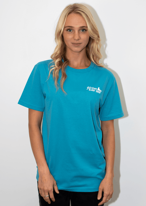 The Swirl - Unisex 10 Over Surf Premium T-Shirt - Atlantic Blue T-Shirt 10 Over Surf Shop   