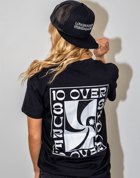 The Swirl - Unisex 10 Over Surf Premium T-Shirt - Black T-Shirt 10 Over Surf Shop   