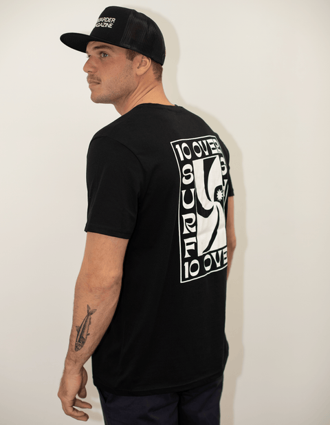 The Swirl - Unisex 10 Over Surf Premium T-Shirt - Black T-Shirt 10 Over Surf Shop   