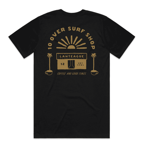 Lanteague - Unisex 10 Over Surf Premium T-Shirt - Black T-Shirt 10 Over Surf Shop Extra Small  