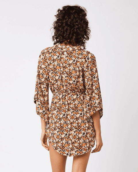 RIP CURL SEA OF DREAMS KIMONO - BROWN Dress Rip Curl   